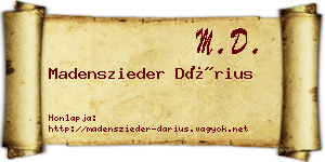 Madenszieder Dárius névjegykártya